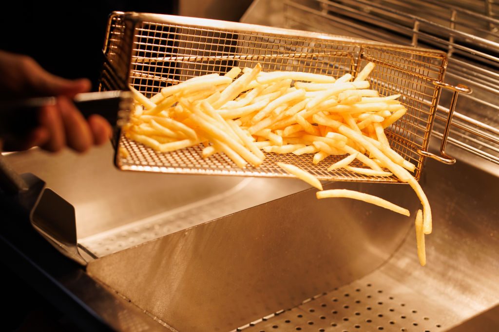 fry basket at McDonald