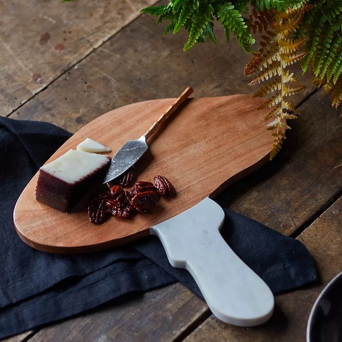 Mushroom Wood And Marble Serving Board Ecomm Anthropologie.com