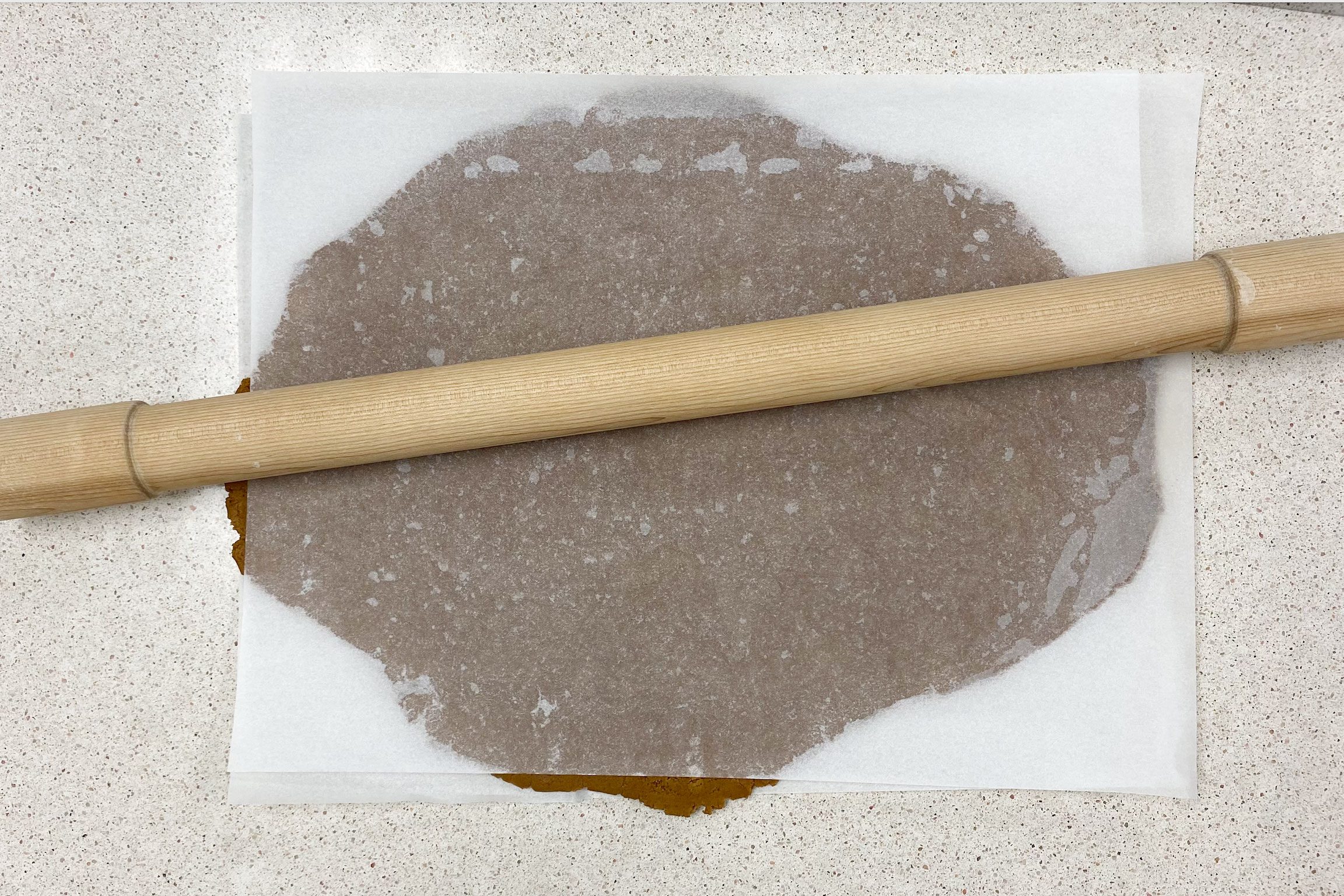 rolling out cookie dough