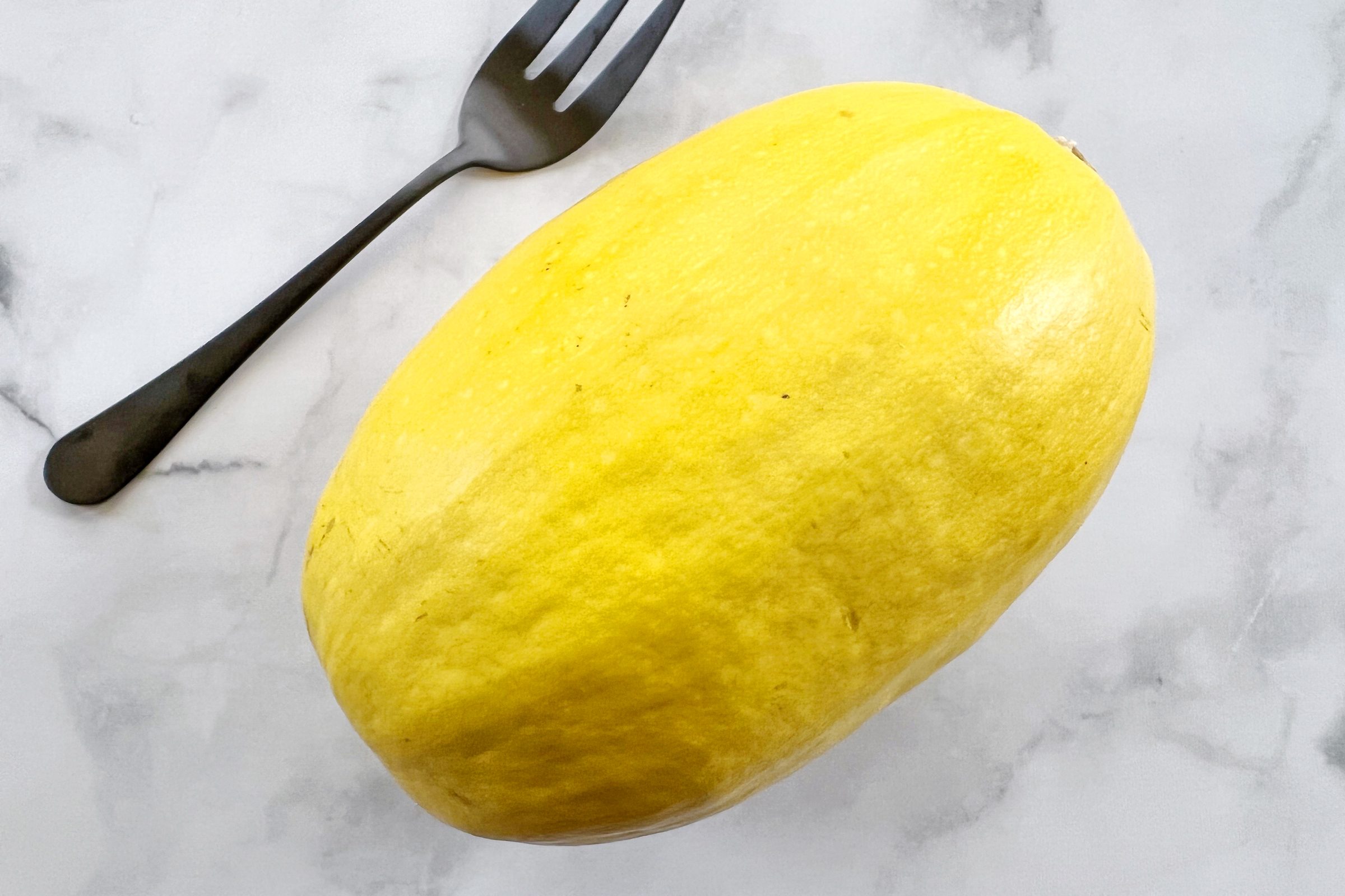 Whole Spaghetti Squash With Fork