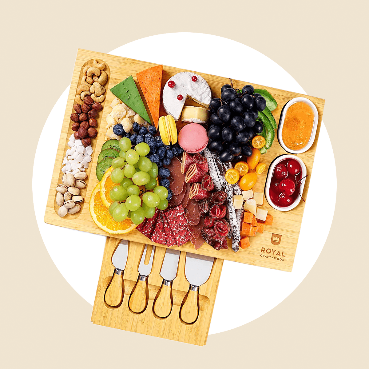 Unique Bamboo Cheese Board Ecomm Via Amazon.com 001