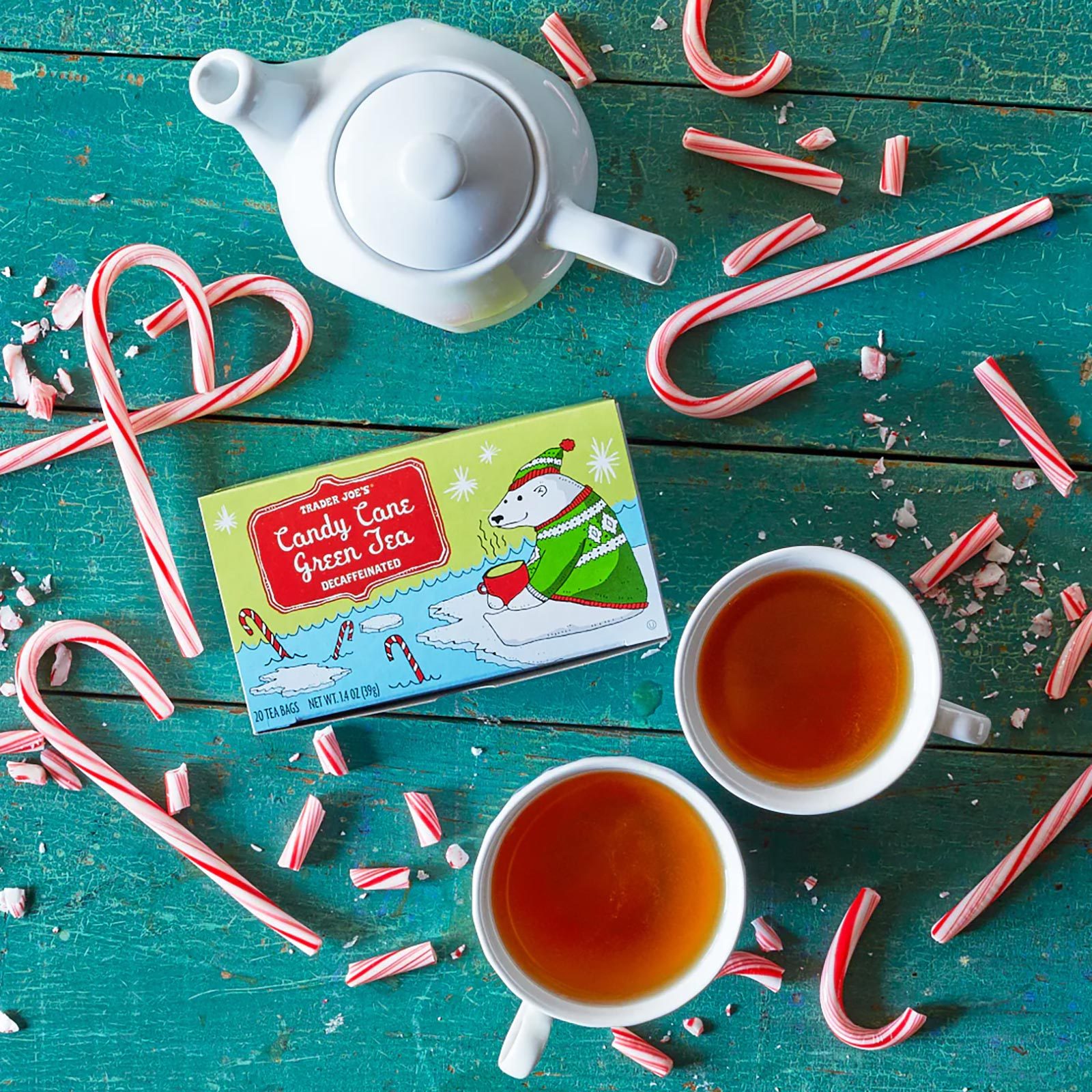 Candy Cane Green Tea Trader Joes 2022 Tj Holiday Items