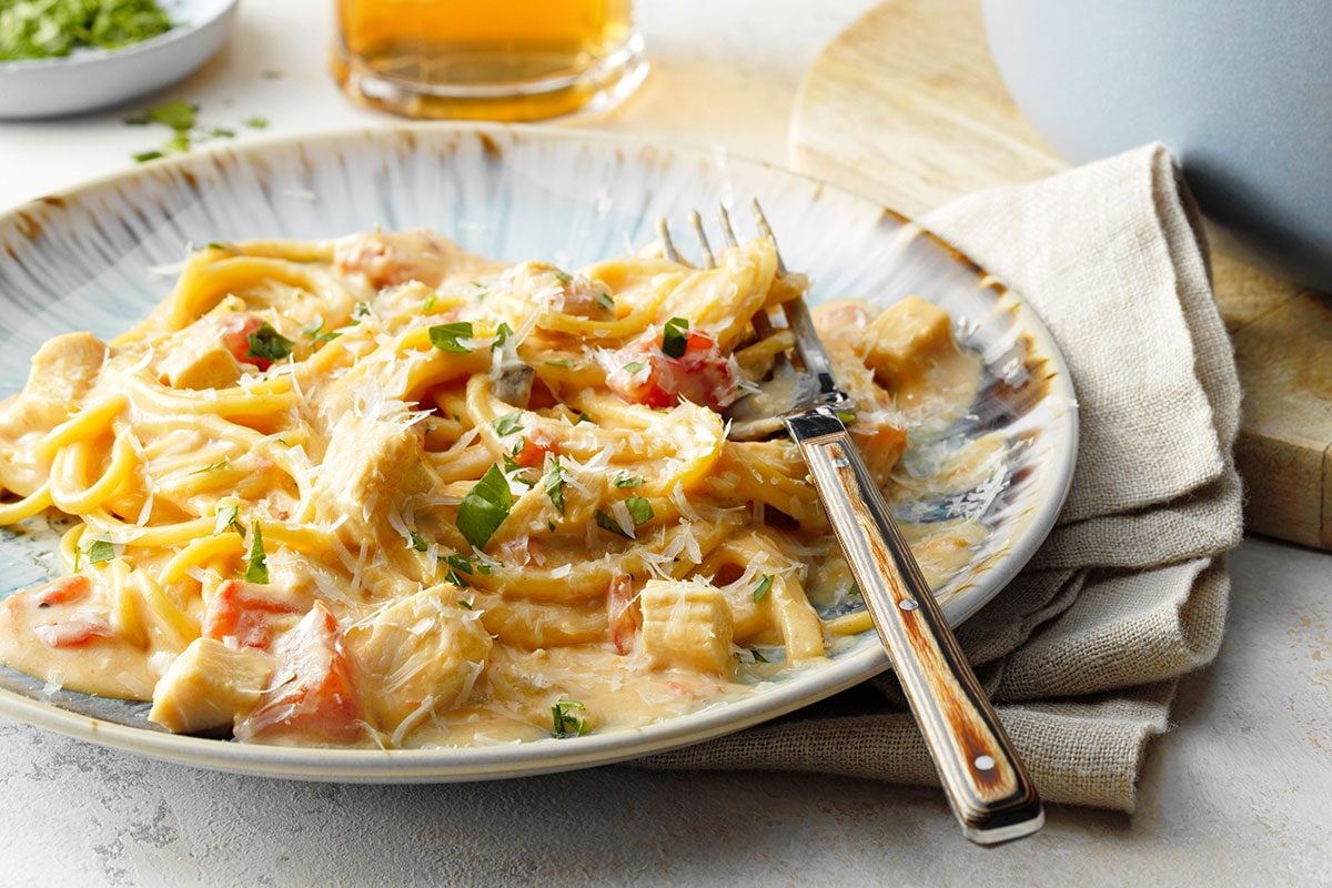 Cheesy Chicken Spaghetti