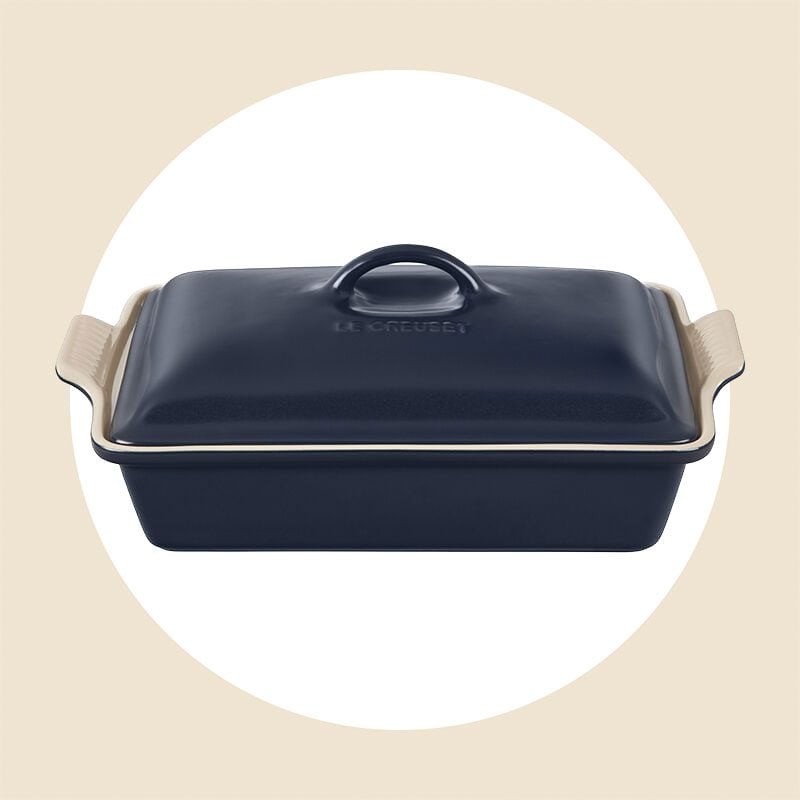 Le Creuset Heritage Rectangular Casserole In Matte Navy