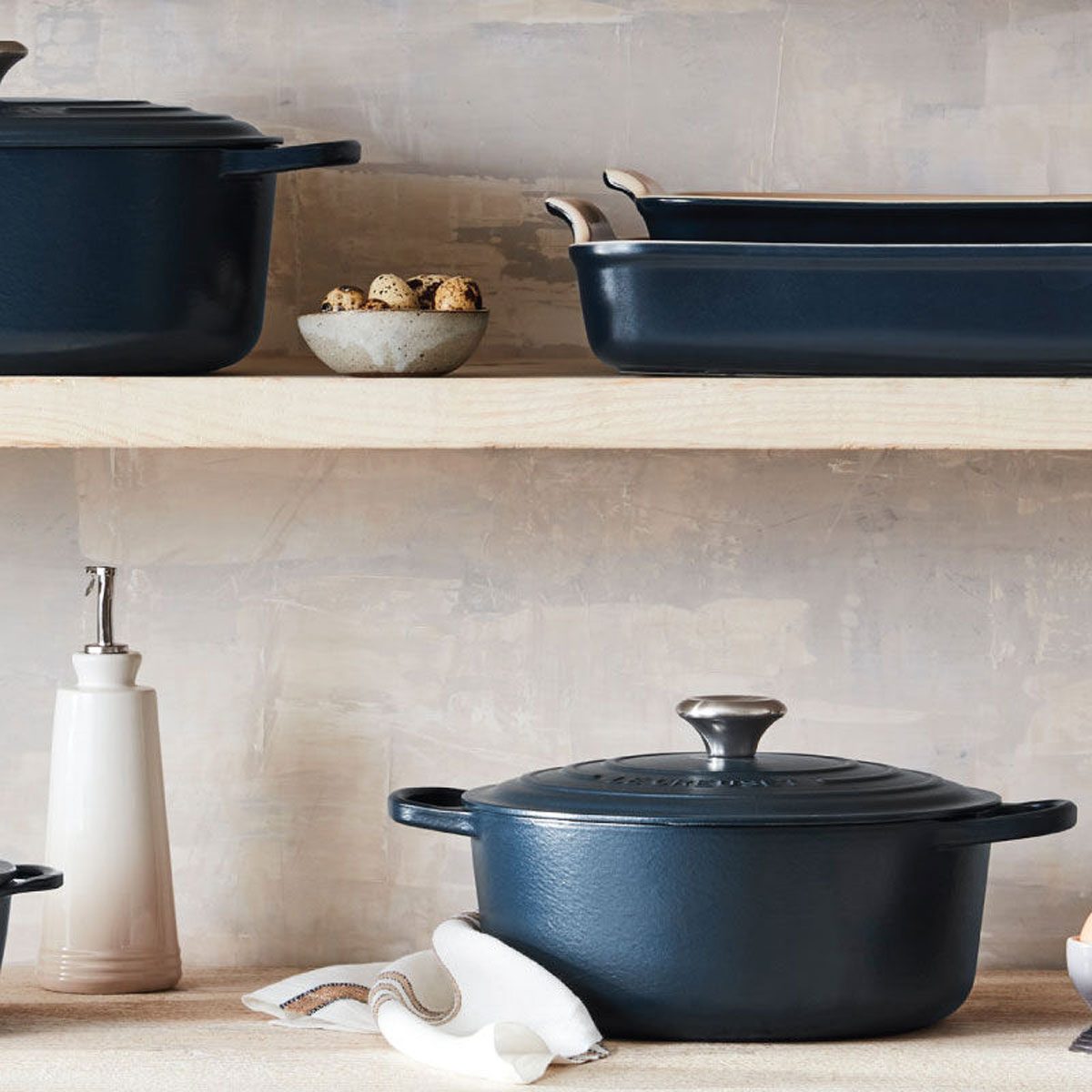 We’re in Love with Le Creuset’s Newest Color Launch—Shop the Elegant Matte Navy Collection