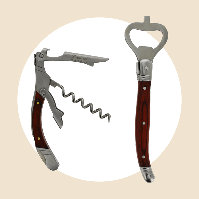 French Home Laguiole Pakkawod Corkscrew And Bottle Opener Set