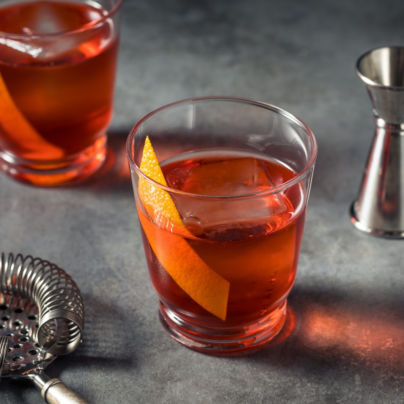 Boozy Refreshing Boulevardier Cocktail