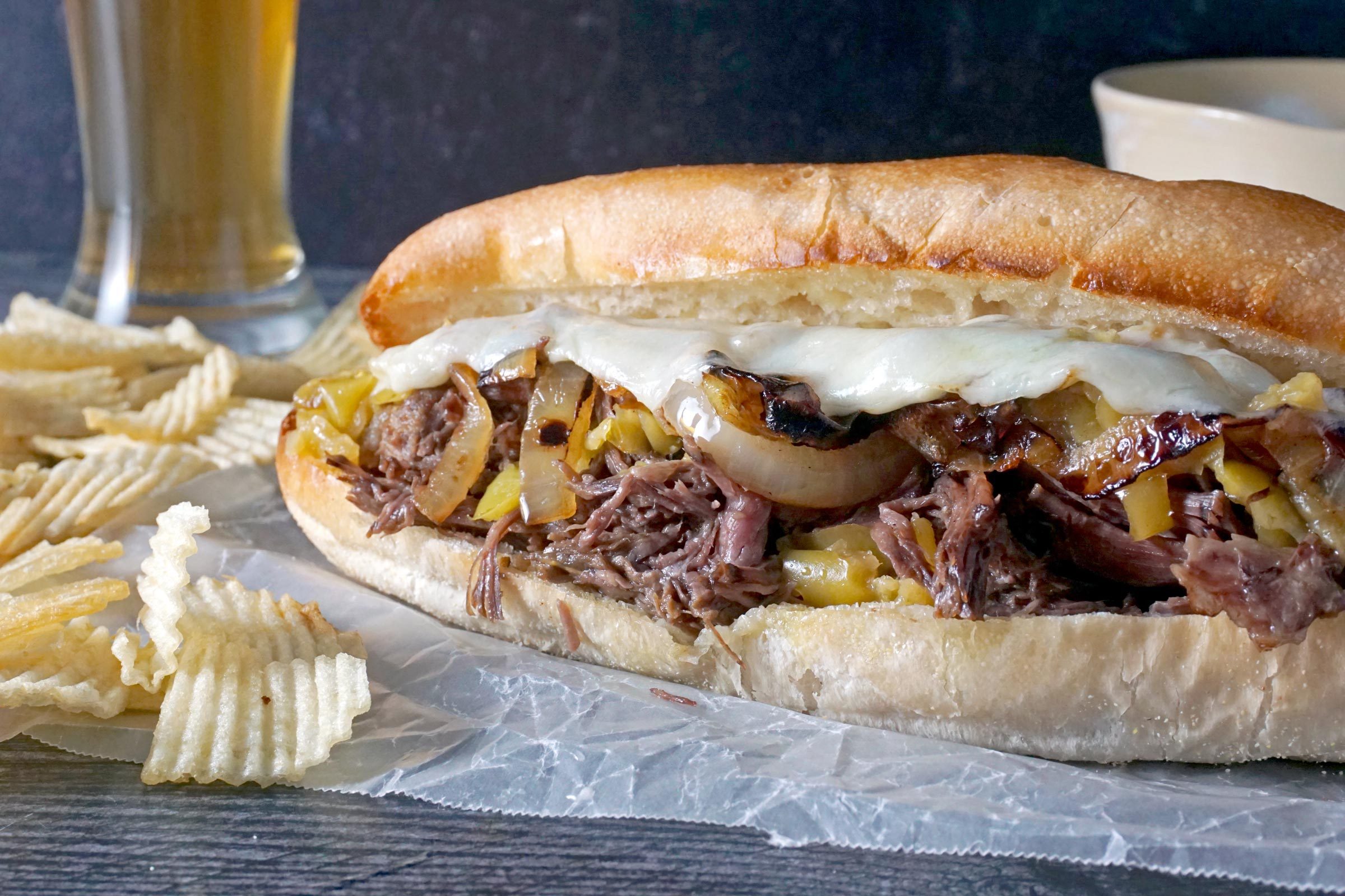 Pioneer Woman Beef Drip sandwich