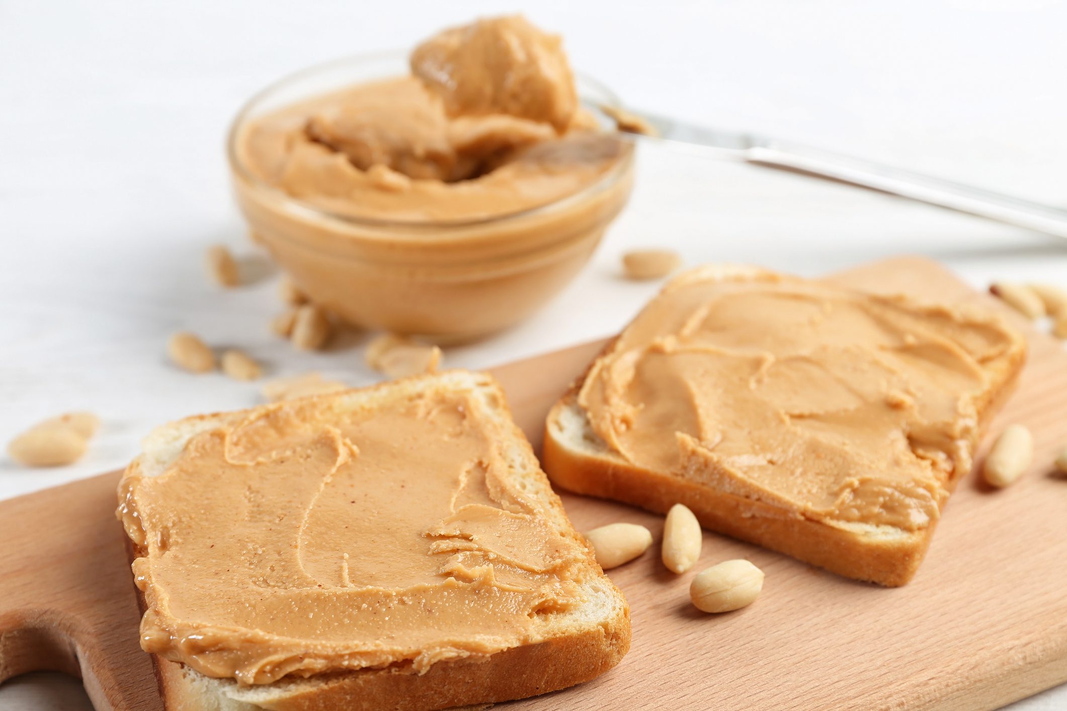 peanut butter sandwich on the table