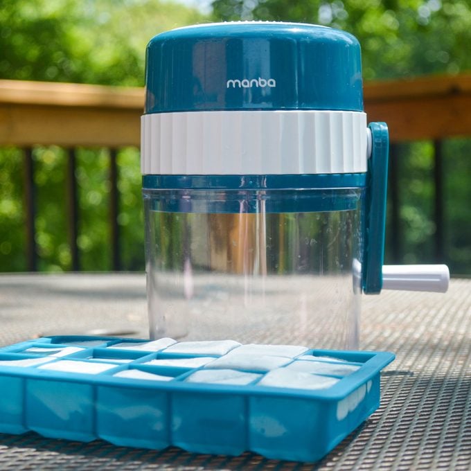 Ice Shaver with Ice Cubes and Ice Tray