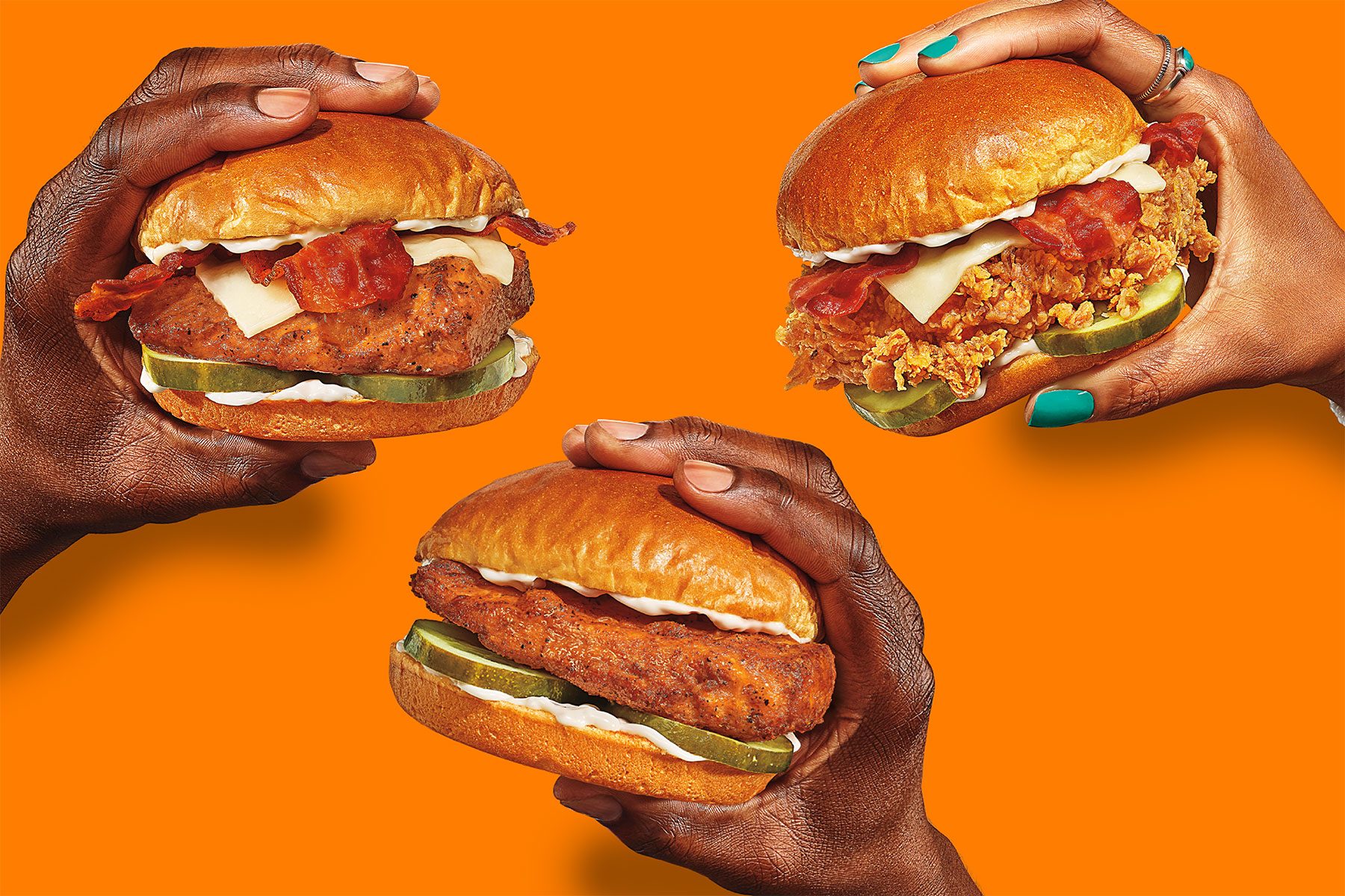 Blackened Chicken Sandwich Variety No Words Courtesy Popeyes