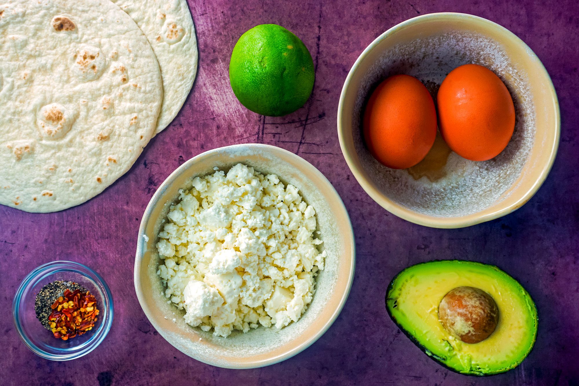 ingredients for tiktok feta eggs viral recipe