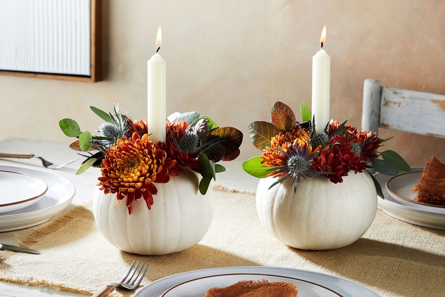 How to Make Easy DIY Pumpkin Candleholders