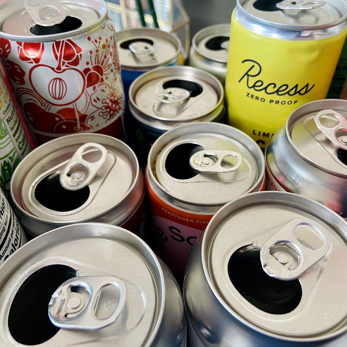 Opened cans kept together