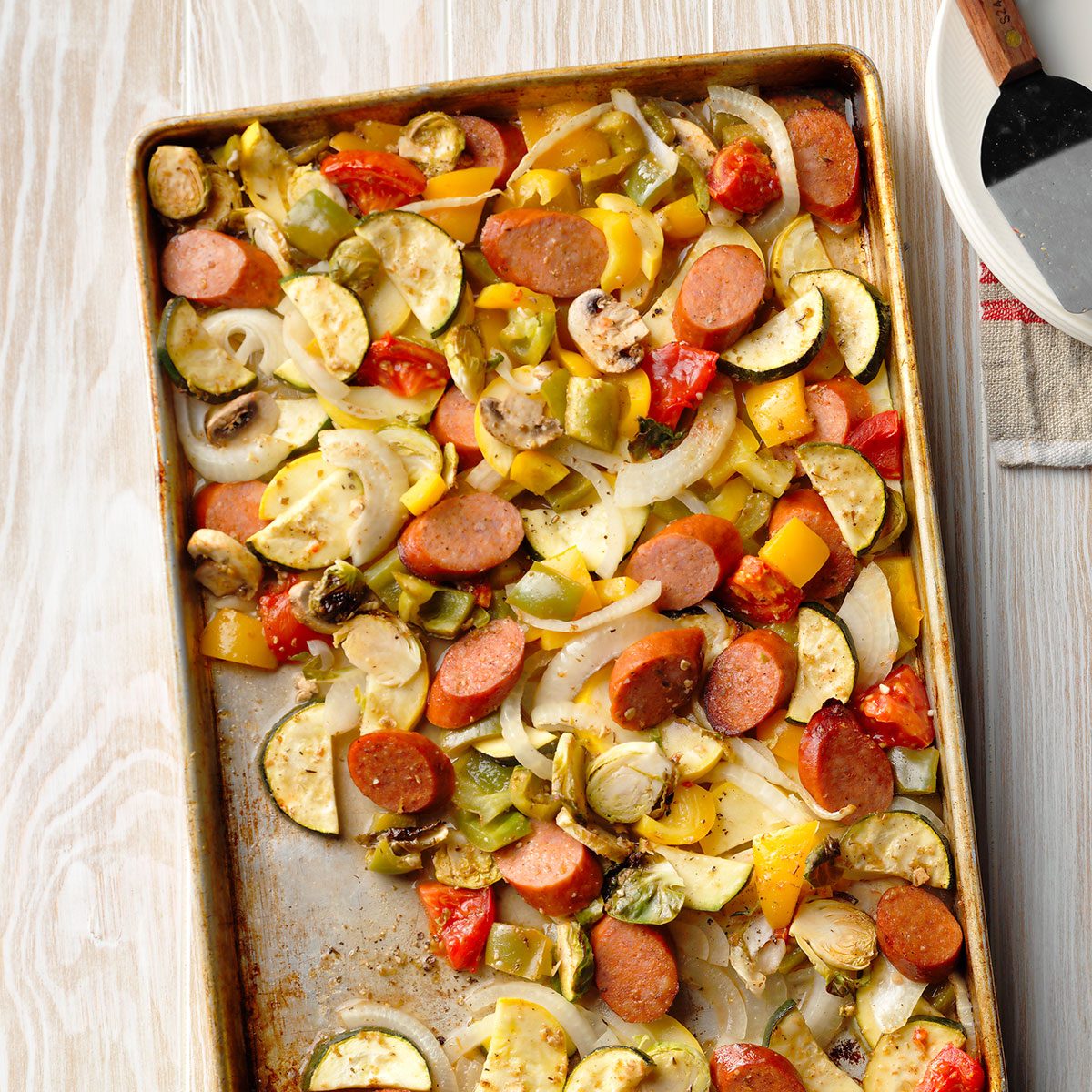 roasted veggies on tray