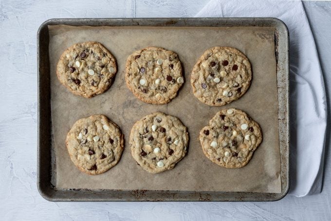 Baked Marry Me Cookies on a baking tray