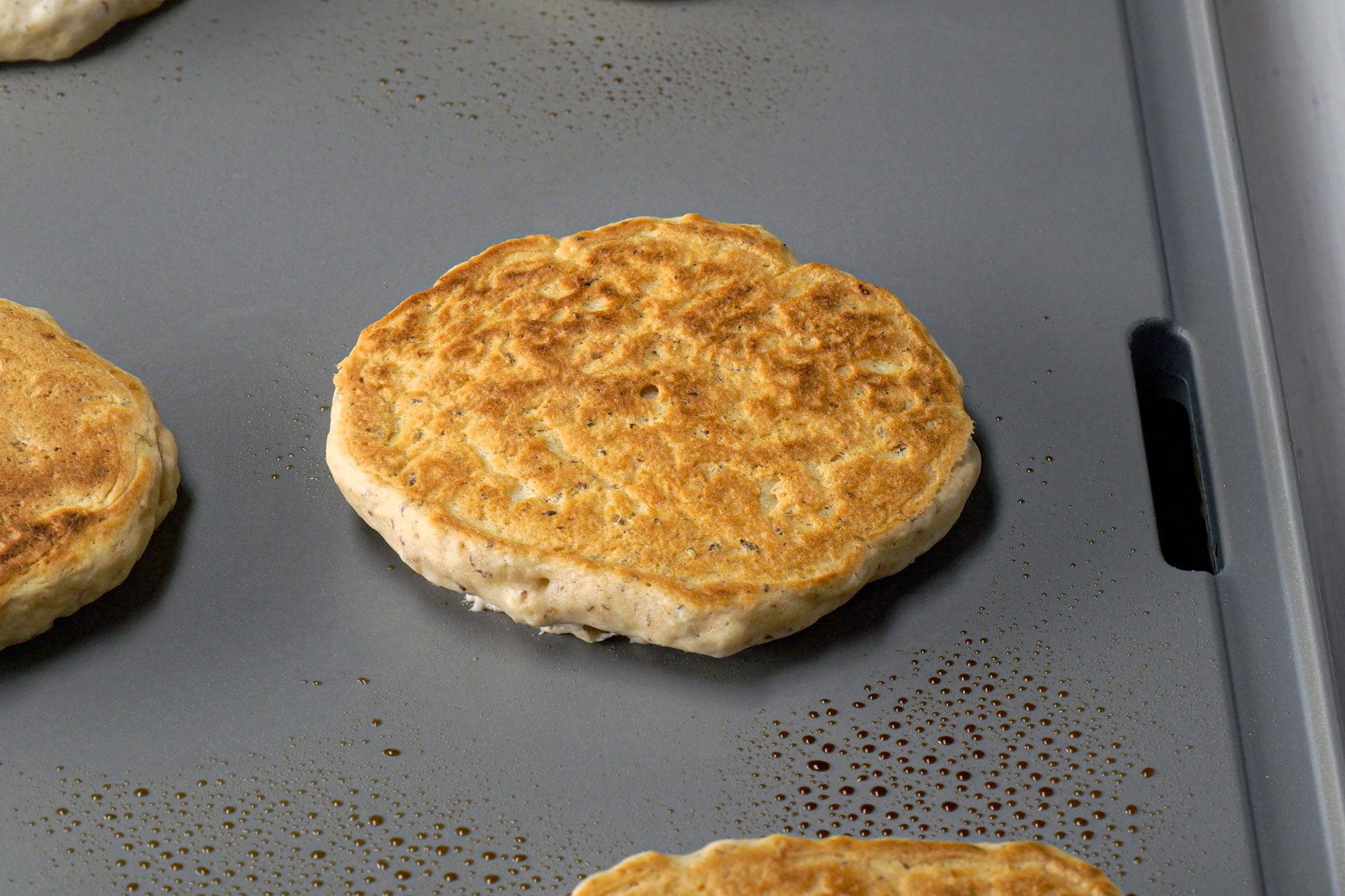 Cook until each side is golden brown on griddle