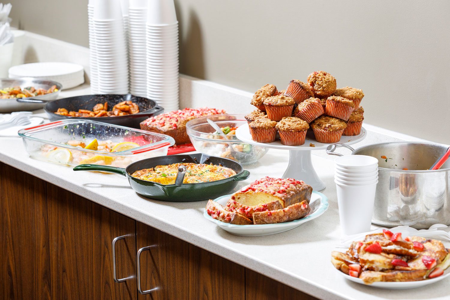 Food bar in the Taste of Home office