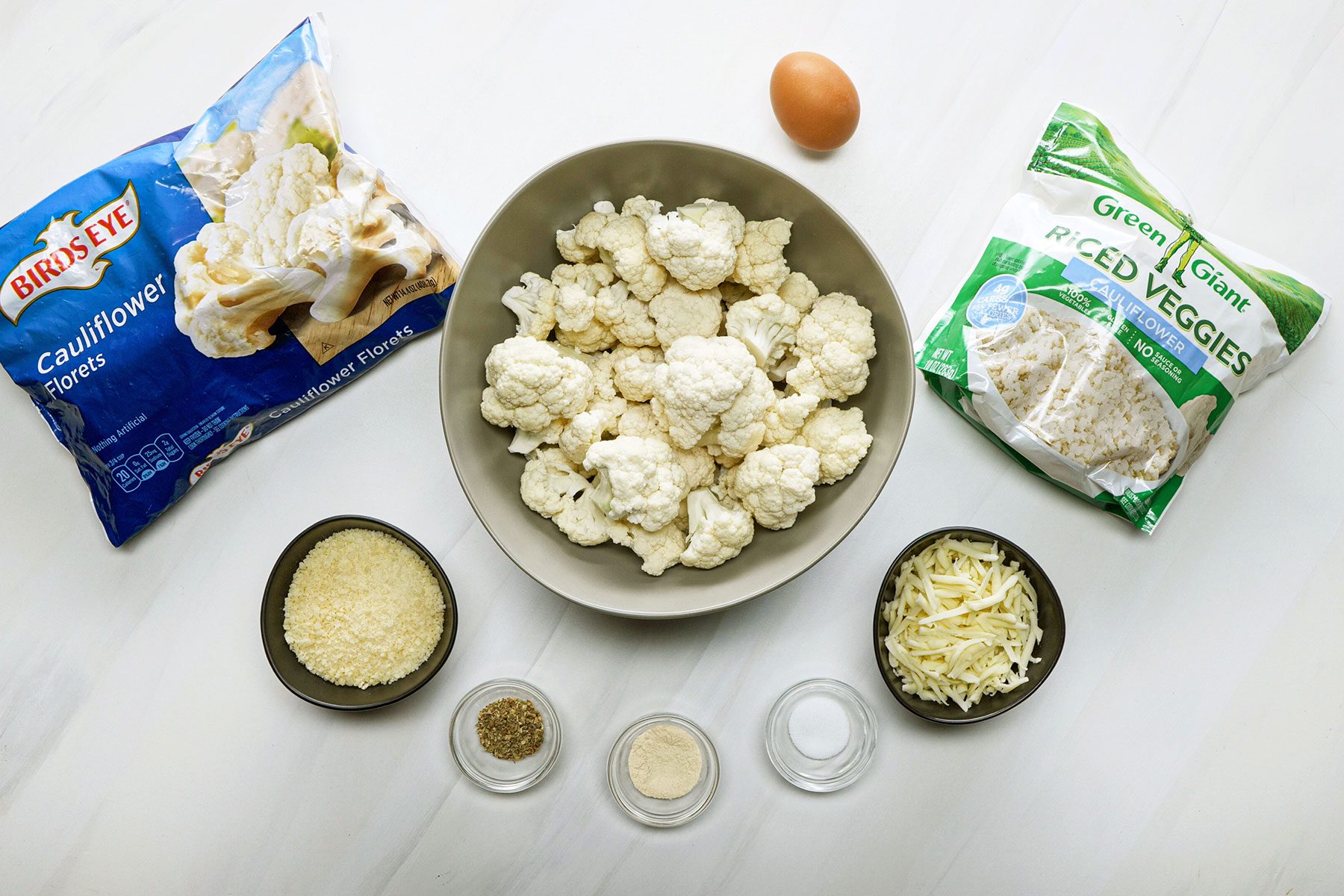 Ingredients for Cauliflower Pizza Crust