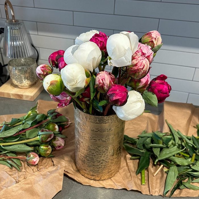 Flowers arranged in vase