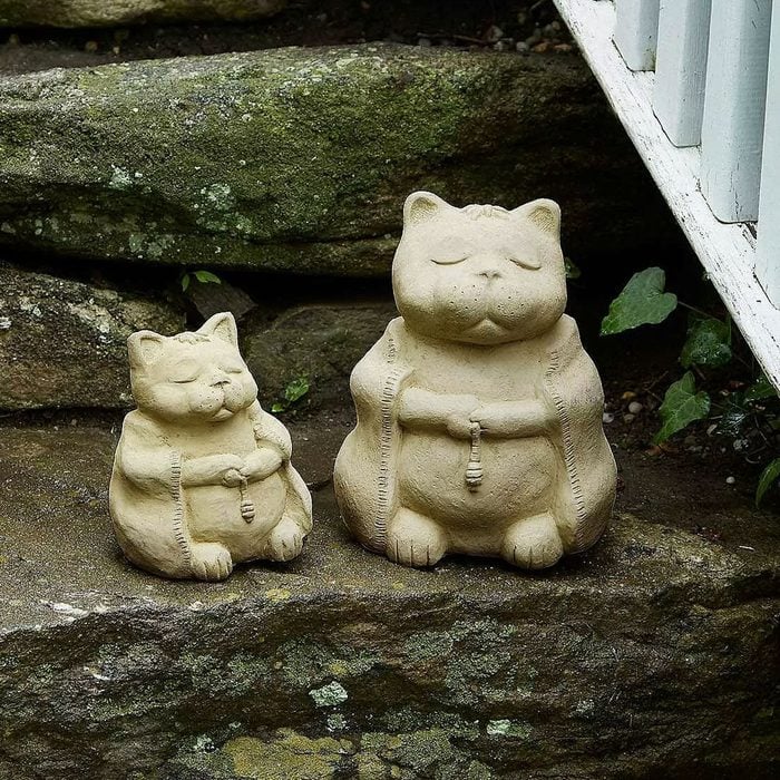 Zen Cat Garden Sculpture