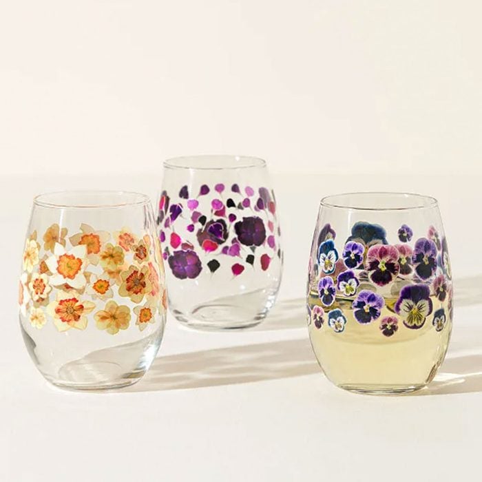 Birth Month Flower Glass