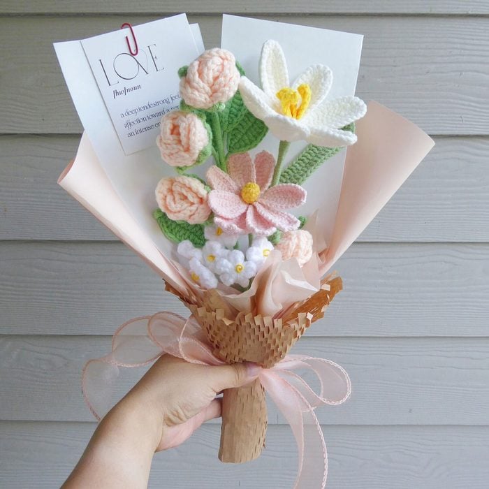 Crochet Flowers Bouquet Handmade