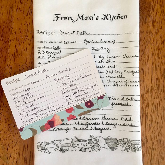 Custom Tea Towels Family Recipe Kitchen Towels