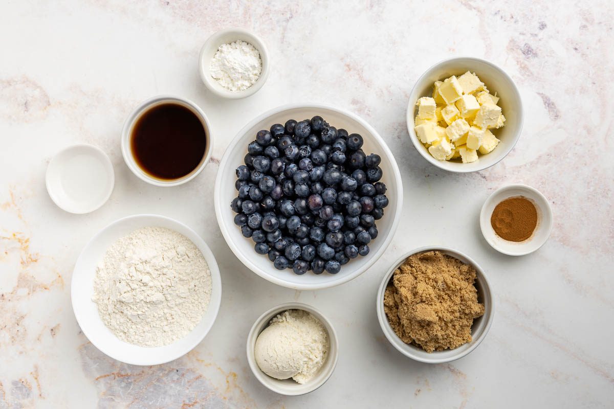 Taste Of Home Blueberry Crisp Recipe Photo Of Ingredients.