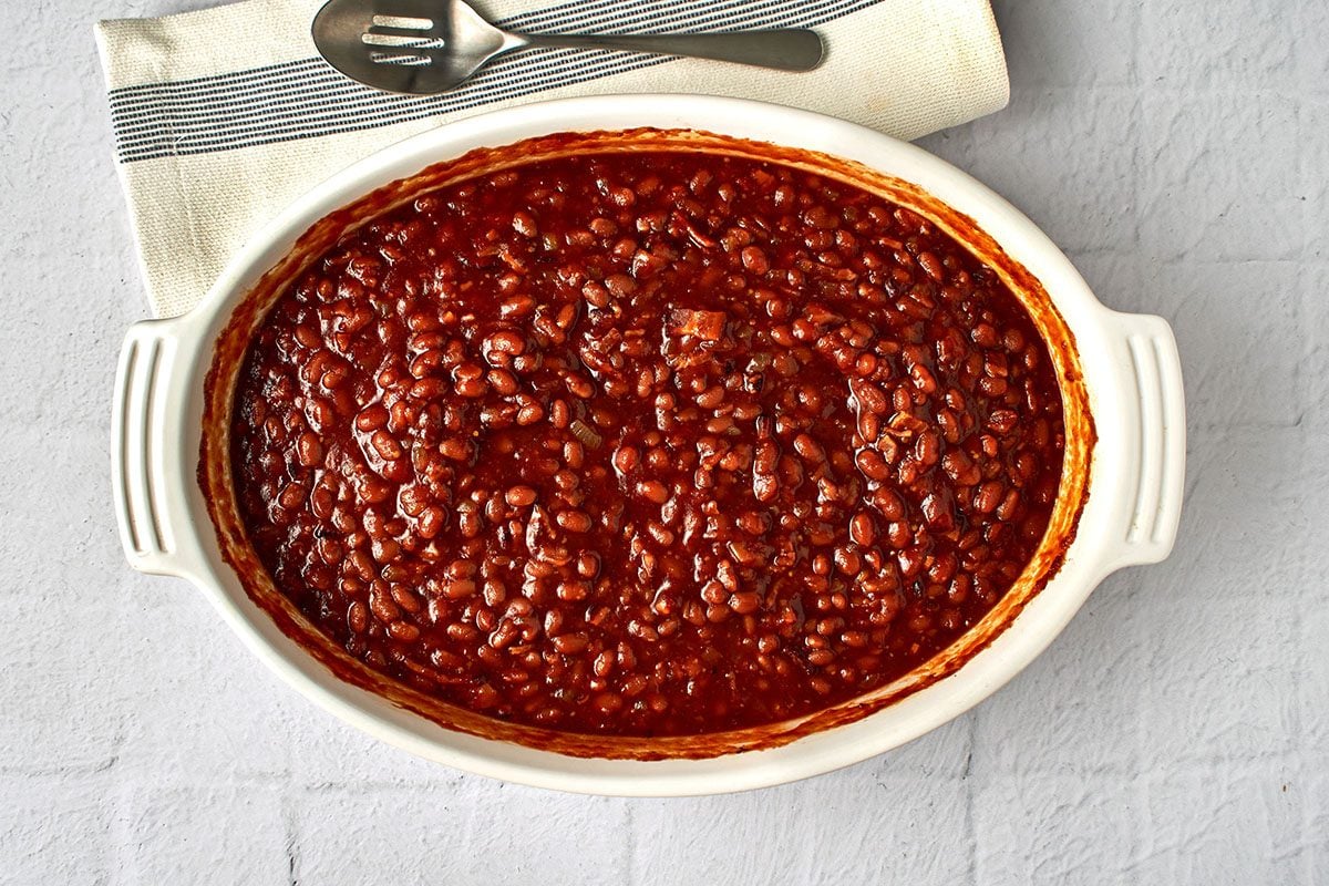 These baked beans with bacon by Taste of Home will round out any meal, but they're particularly good served alongside cornbread.
