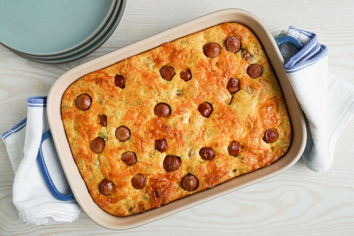 Corn Dog Casserole Fully Baked And Ready To Serve