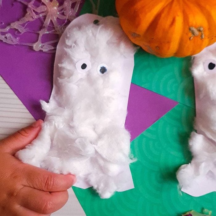 Cotton Ball Ghosts