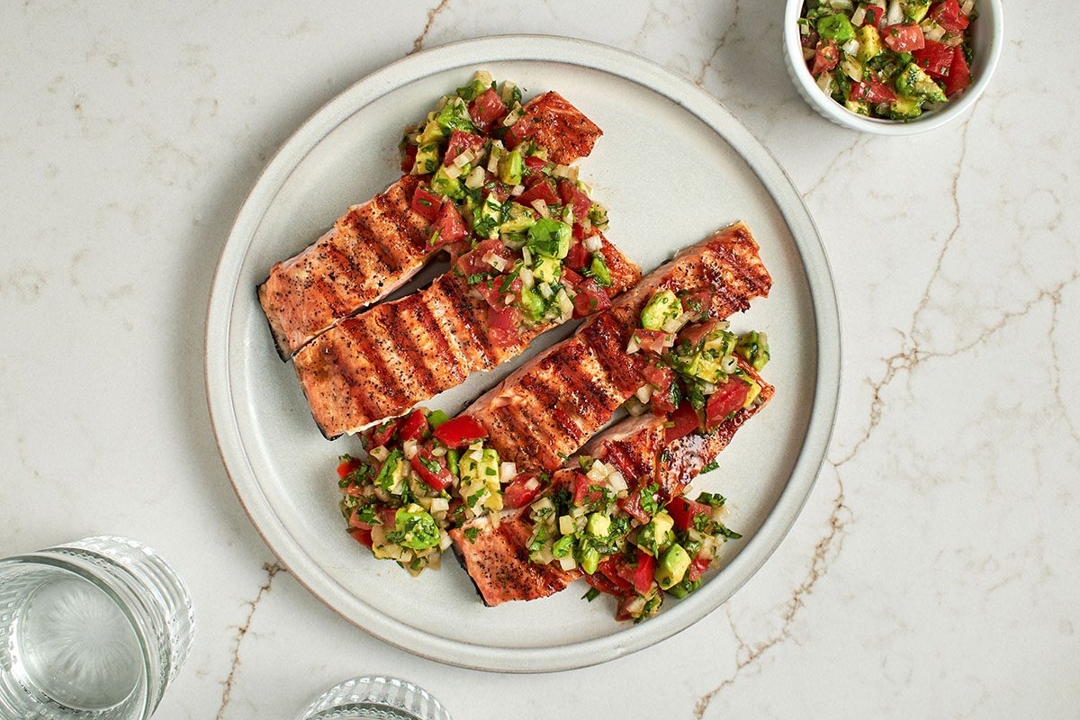 This salmon with avocado salsa by Taste of Home is delicious enough to come from your favorite restaurant, but simple enough to make at home.