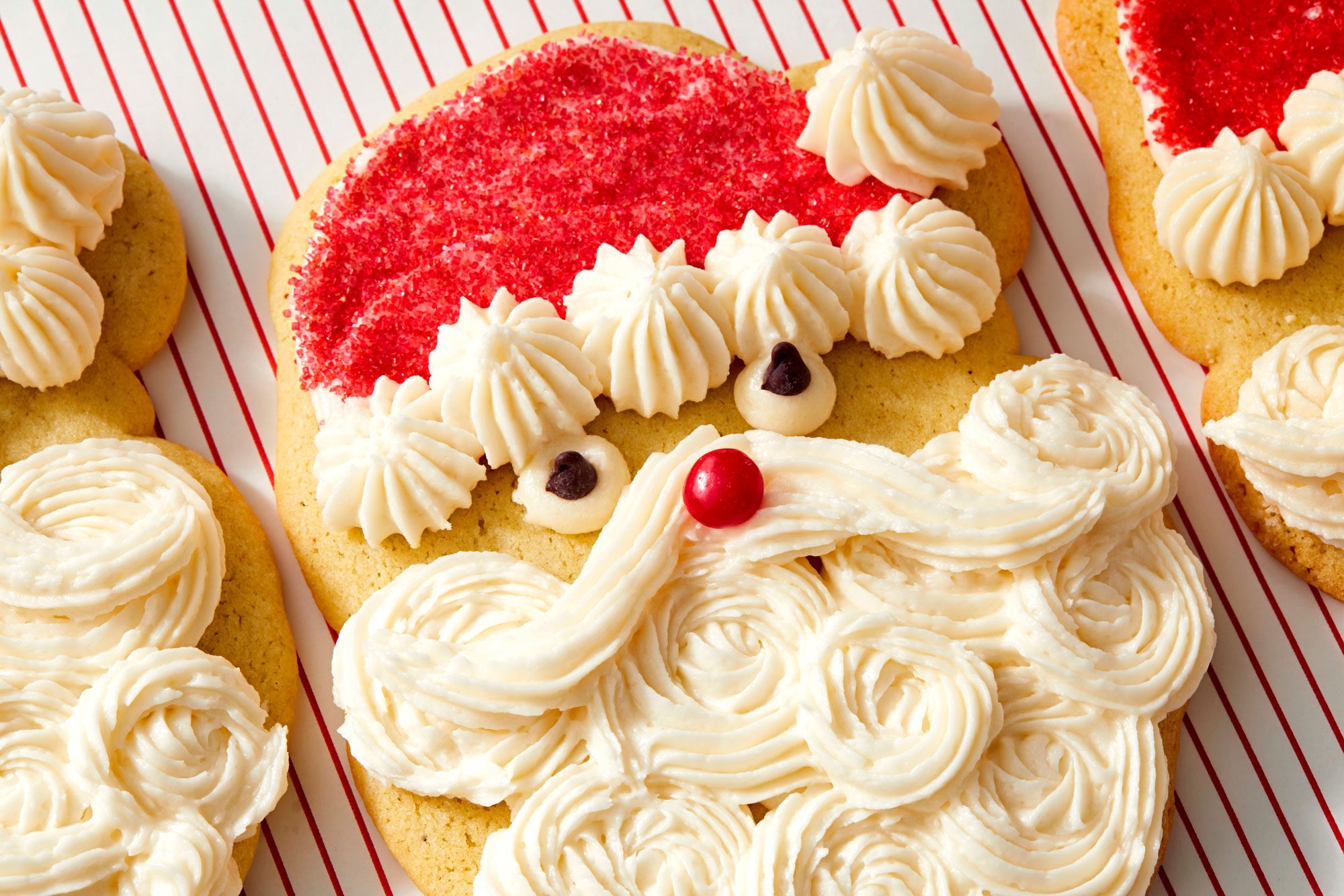 Santa Claus Sugar Cookies for Holidays