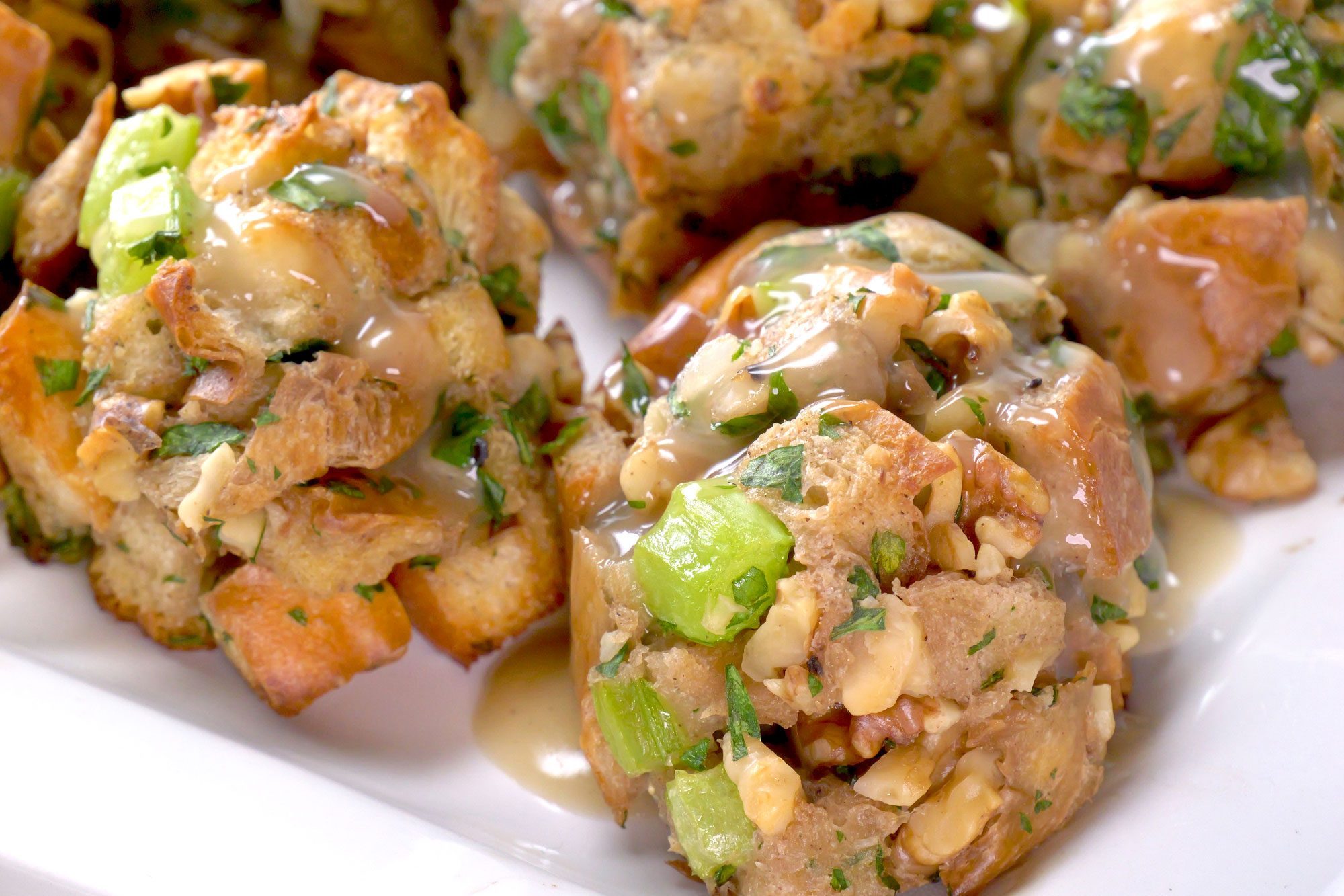 Stuffing Balls served in a plate