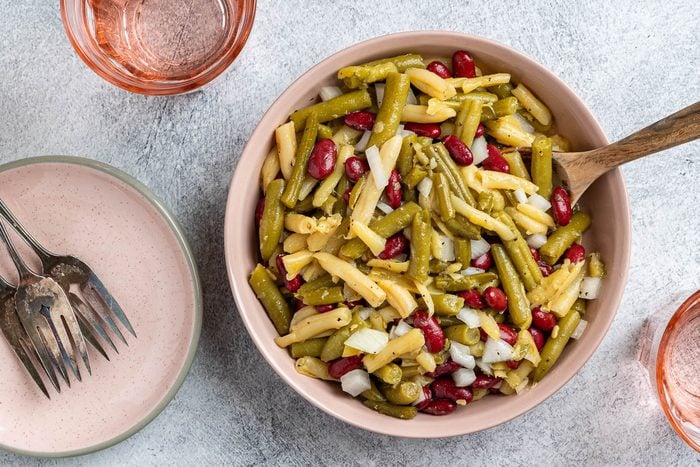 Taste of Home 3 Bean Salad recipe photo of the finished recipe in a serving bowl.