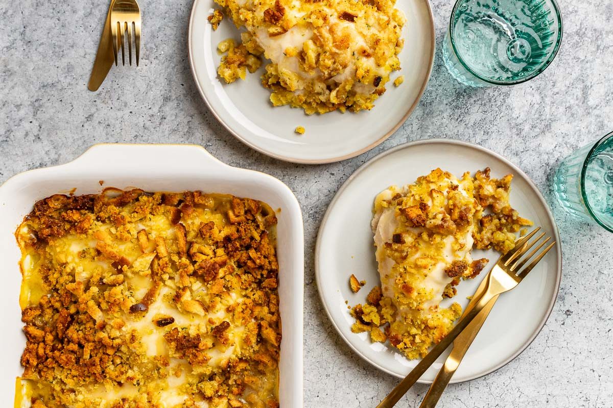 Taste of Home Chicken and Stuffing Casserole recipe photo of finished recipe.