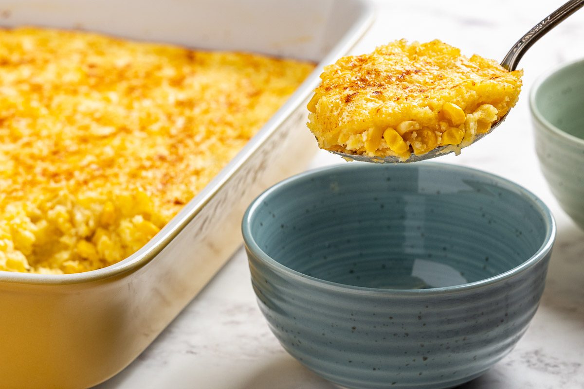 Taste of Home Cornbread Pudding recipe photo of the completed recipe.