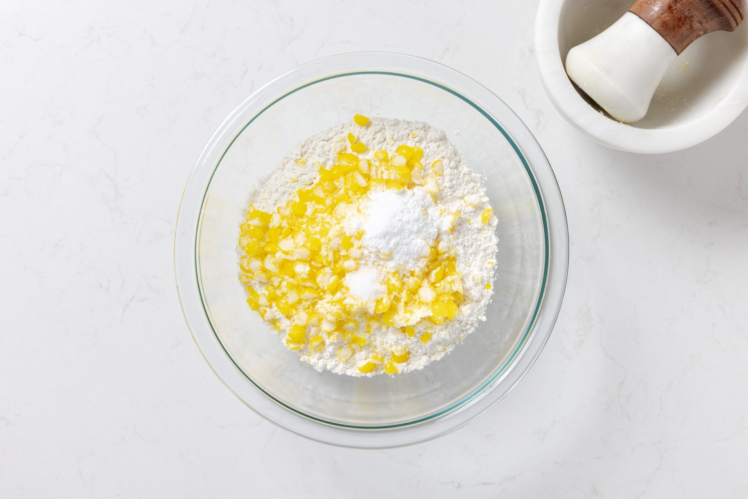 Lemon mixture being prepared.