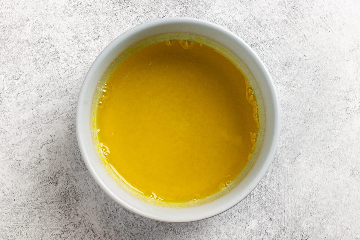 Taste Of Home Lemon Raspberry Cake Recipe Photo Of Disolving The Gelatin.