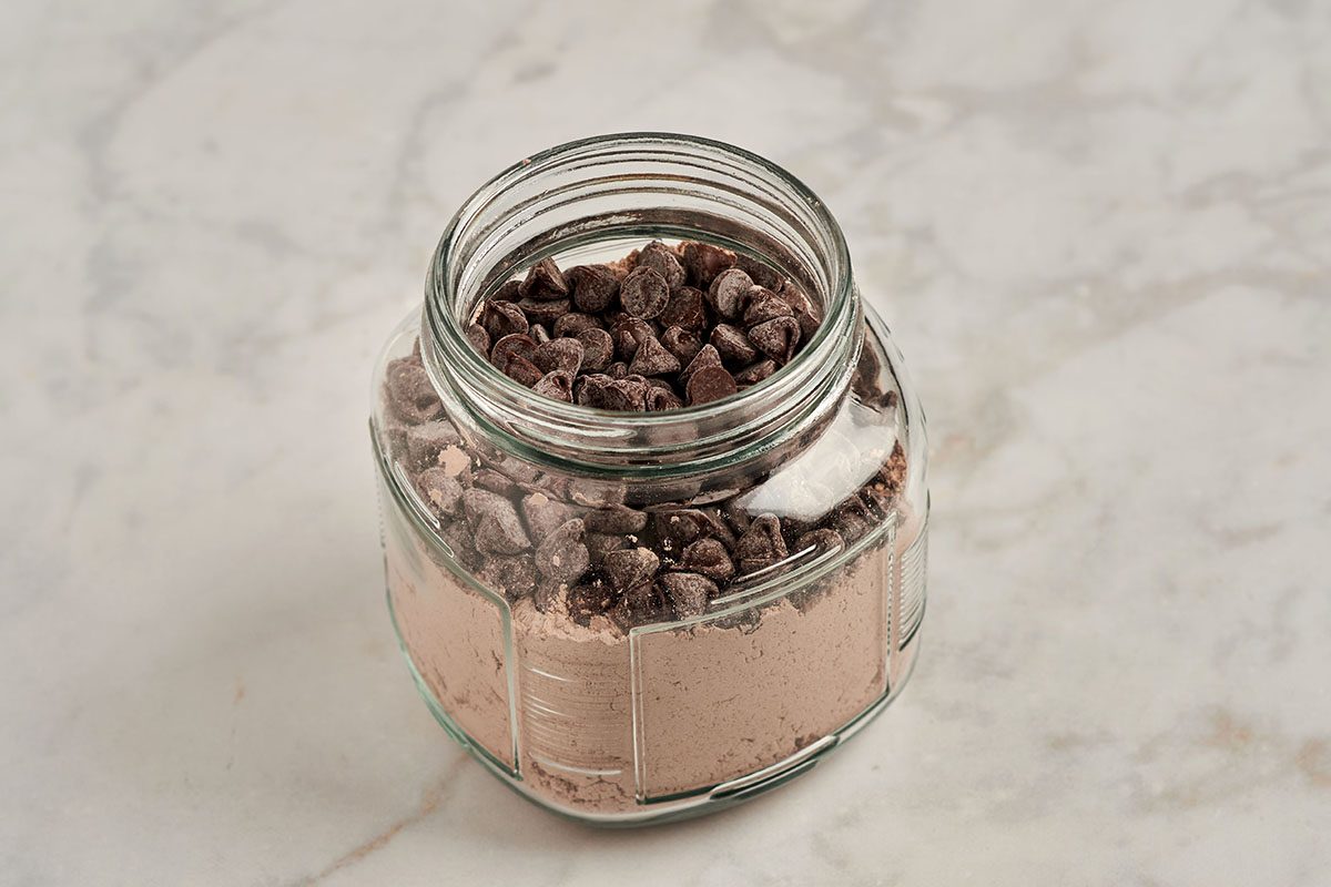 Combine brownie mix with chocolate chips