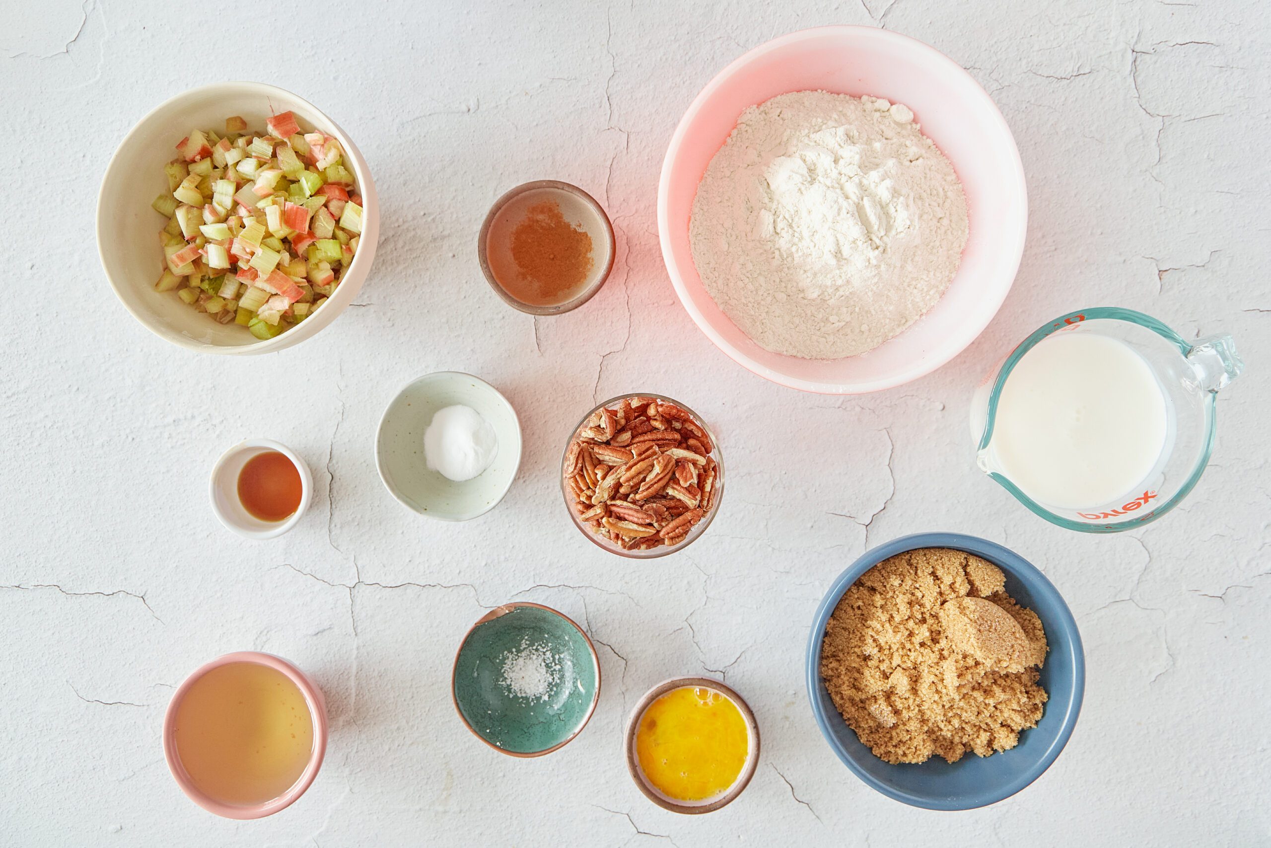 Ingredients for Rhubarb bread