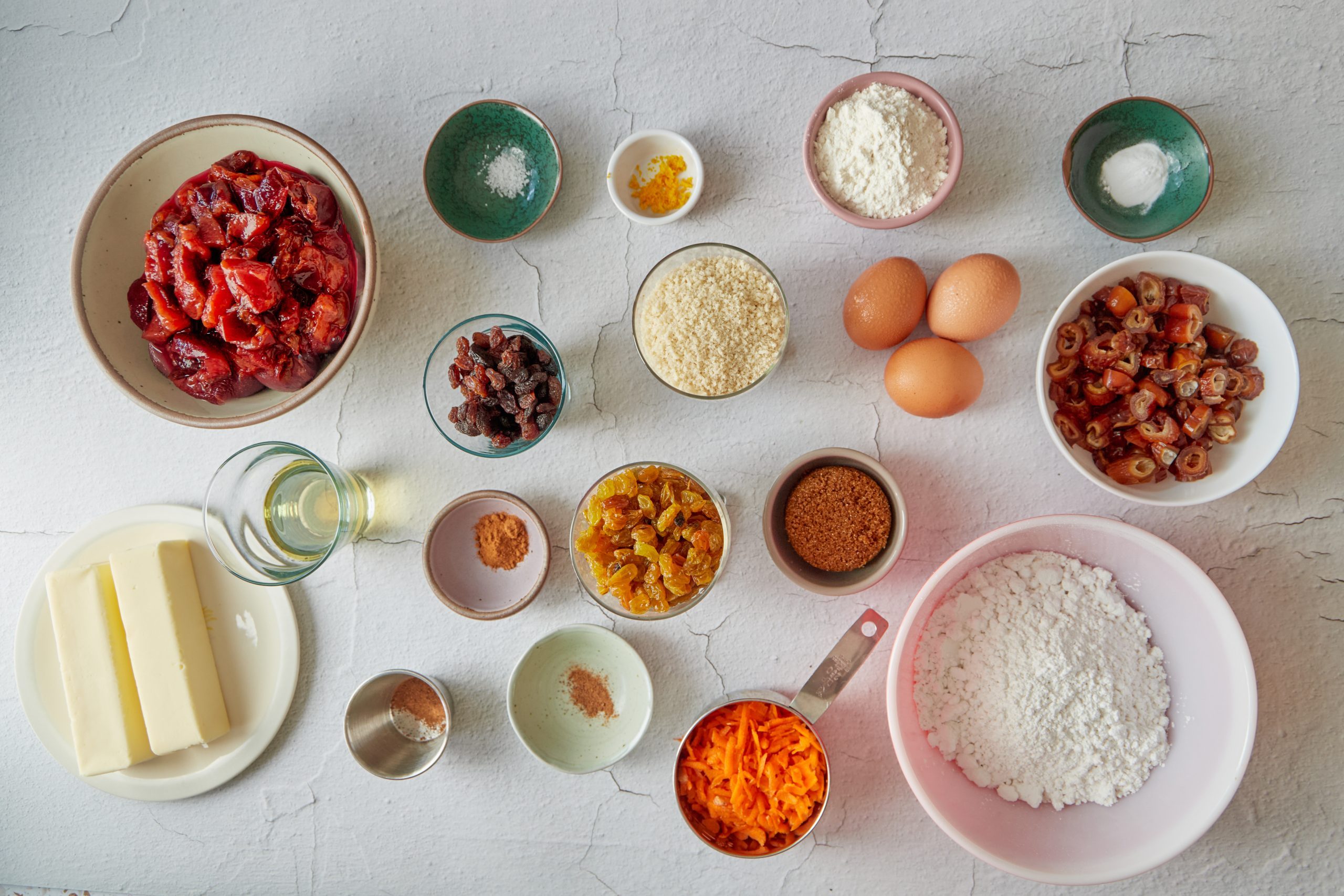 Ingredients for plum pudding
