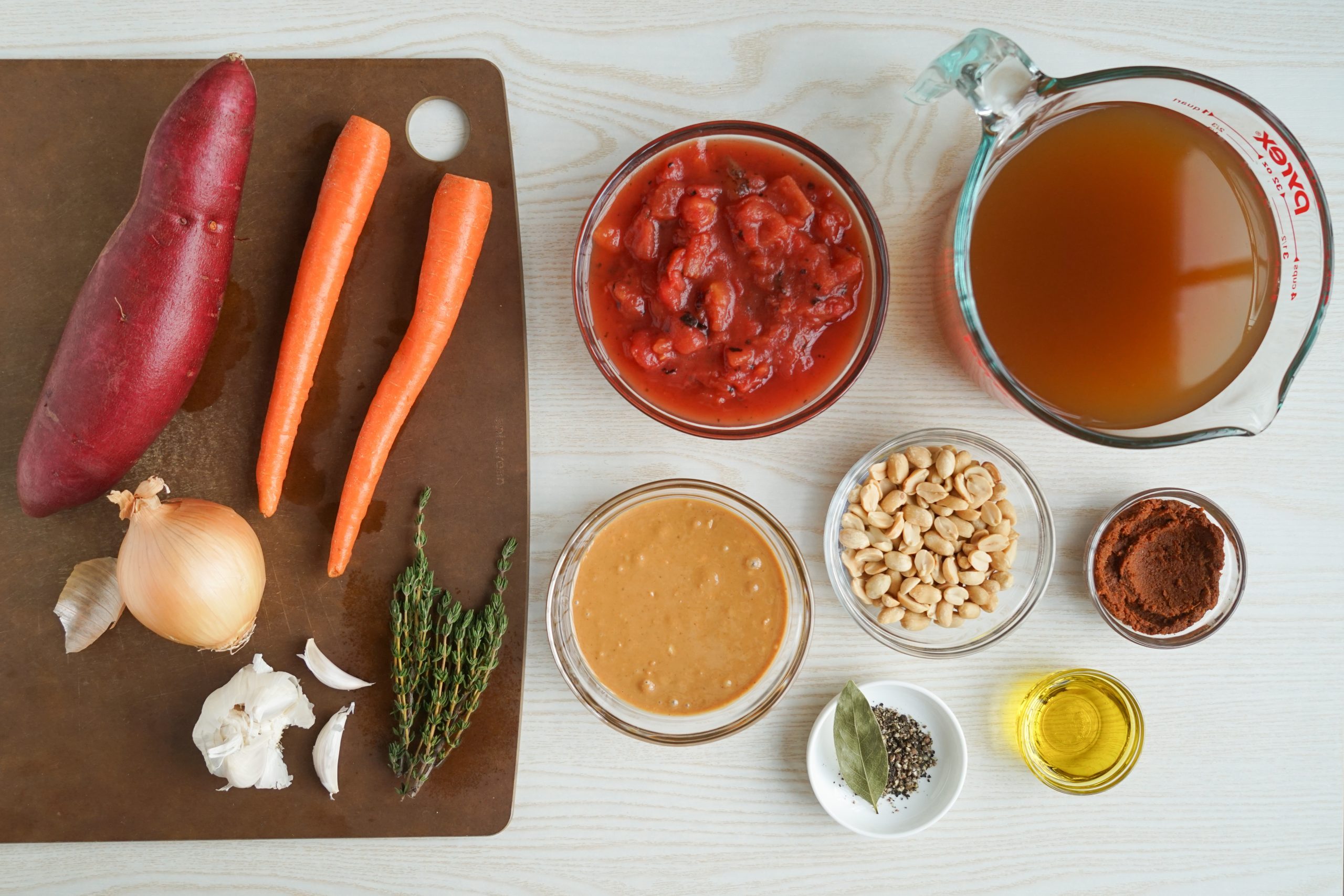 Ingredients for peanut soup