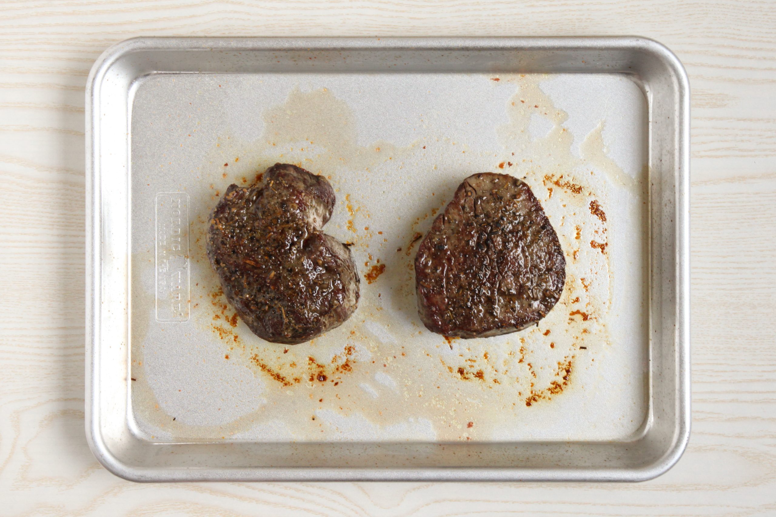 Broiled filet mignon
