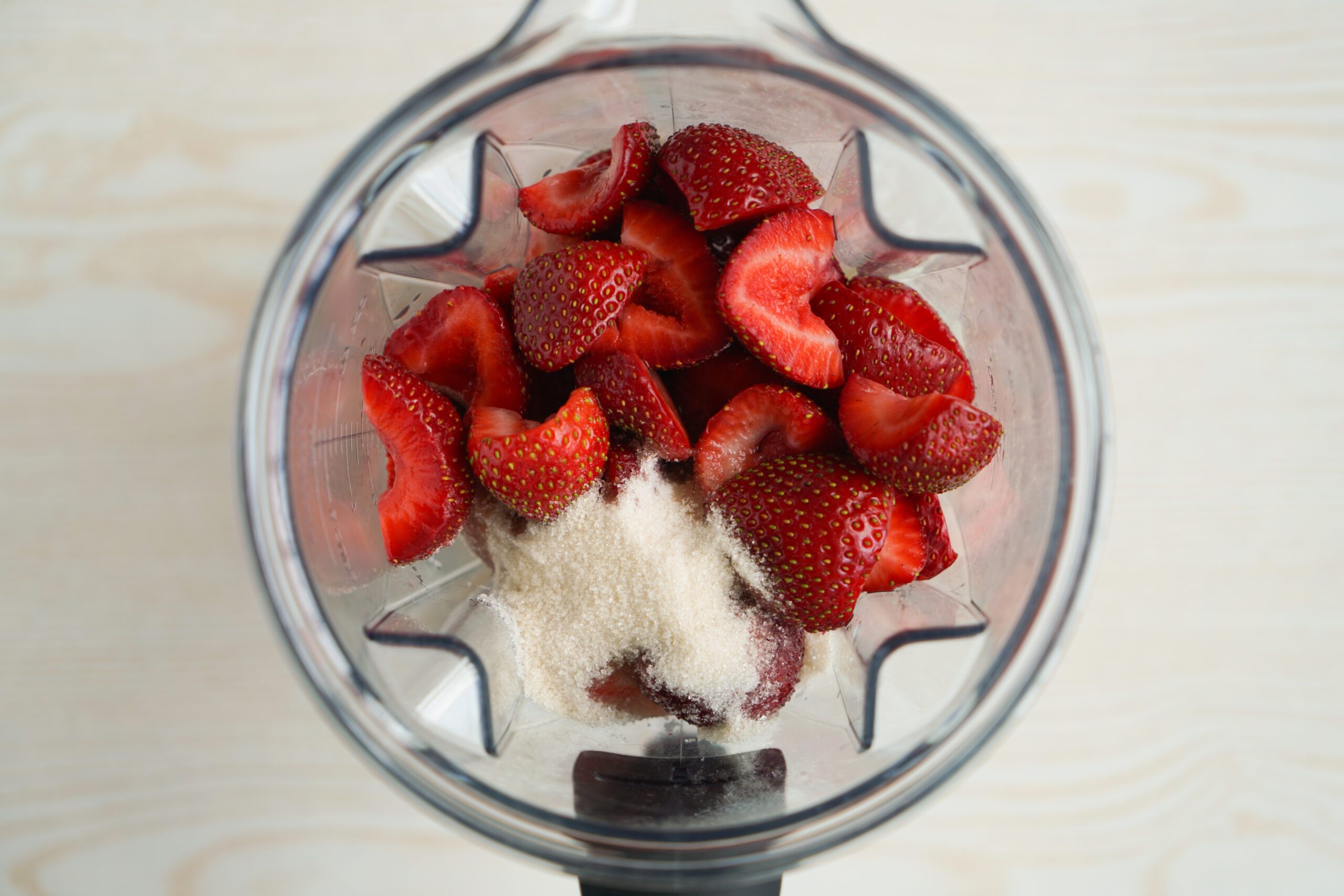 Strawberry soup ready to blend