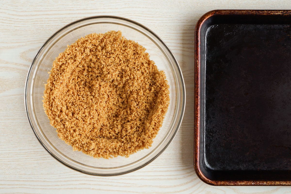 making the crust for Cheesecake Mousse