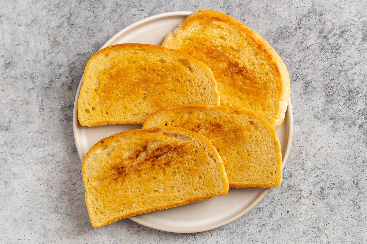 Taste of Home Avocado Grilled Cheese recipe photo of grilled bread.