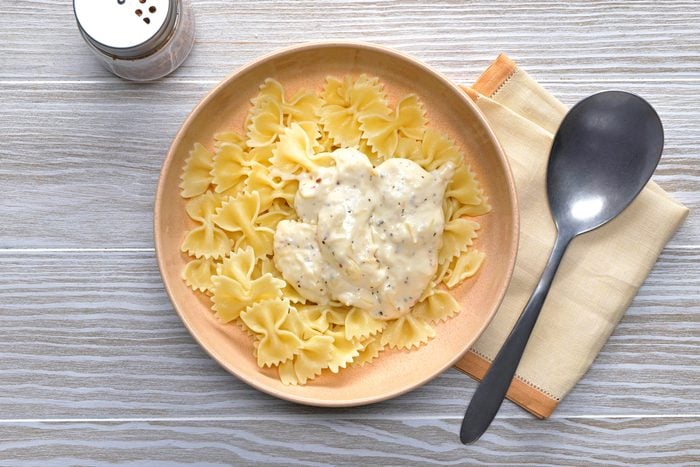 Drain pasta; toss with sauce.