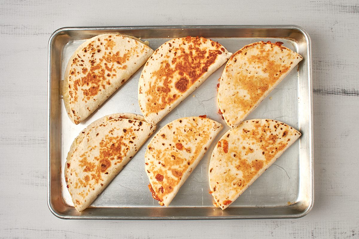Bake the quesadillas
